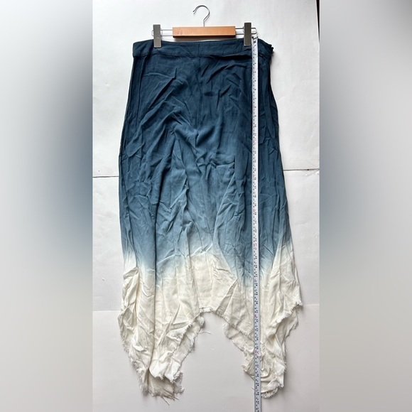 Anthropologie La Vi Skirt Womens Large Ombre Midi Long Sides Stretch Loose - Picture 4 of 6
